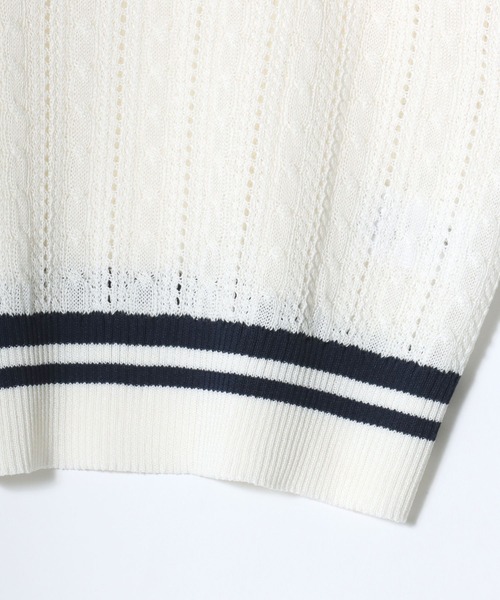 BEVERLY HILLS POLO CLUB(ビバリーヒルズポロクラブ)の「BEVERLY HILLS POLO CLUB ワンポイント無地・カレッジロゴ刺繍 サマーニットプルオーバートップス/半袖(ニット/セーター・レディース・サックスブルー/ネイビー/グリーン系その他/ホワイト系その他/オフホワイト/ネイビー系2・M)」の20枚目の写真
