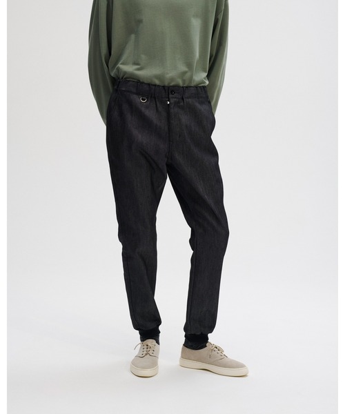 SOPHNET.（ソフネット）の「STRETCH DENIM SLIM FIT RIBBED PANTS（デニムパンツ・メンズ・ブラック/インディゴブルー・LARGE/X-LARGE/SMALL/MEDIUM）」の3枚目の写真