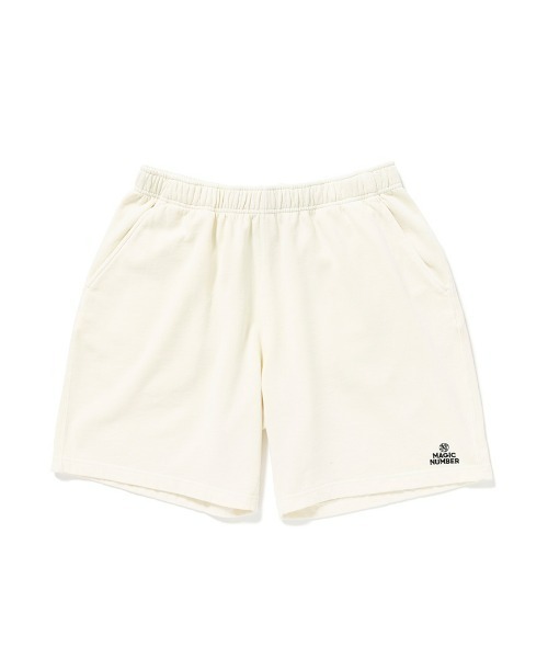 MAGIC NUMBER（マジック ナンバー）の「【MAGIC NUMBER】 LIGHT PIGMENT SWEAT SHORTS ライトピグメントクルースウェットショーツ（その他パンツ・メンズ・ブラック/オフホワイト/ブルー・MEDIUM/X-LARGE/LARGE）」の2枚目の写真