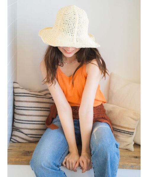 Ungrid(アングリッド)の「雑材デザインハット(ハット・レディース・カーキ/ブラウン/ベージュ・FREE)」の19枚目の写真