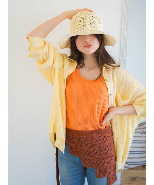 Ungrid(アングリッド)の「雑材デザインハット(ハット・レディース・カーキ/ブラウン/ベージュ・FREE)」の17枚目の写真