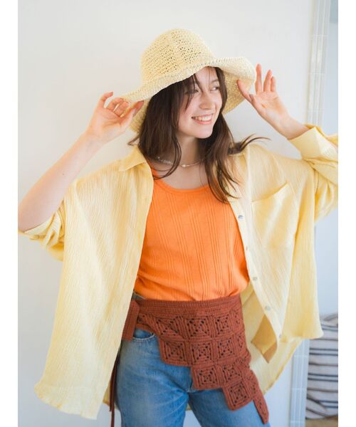 Ungrid(アングリッド)の「雑材デザインハット(ハット・レディース・カーキ/ブラウン/ベージュ・FREE)」の16枚目の写真