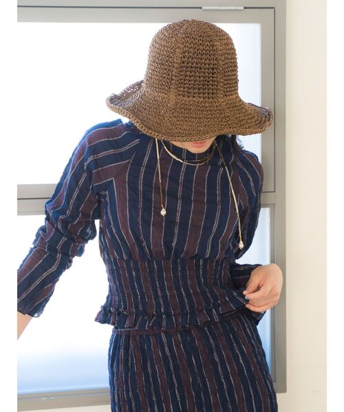 Ungrid(アングリッド)の「雑材デザインハット(ハット・レディース・カーキ/ブラウン/ベージュ・FREE)」の12枚目の写真