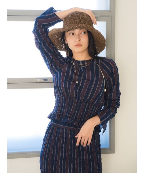 Ungrid(アングリッド)の「雑材デザインハット(ハット・レディース・カーキ/ブラウン/ベージュ・FREE)」の10枚目の写真