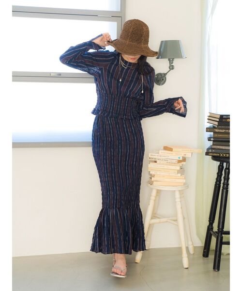 Ungrid(アングリッド)の「雑材デザインハット(ハット・レディース・カーキ/ブラウン/ベージュ・FREE)」の8枚目の写真