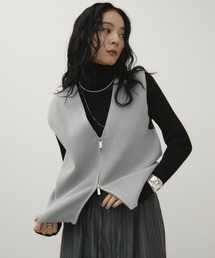 Aunt Marie's | ZIPリブニットベスト【オールシーズン着用可能！】(ベスト)