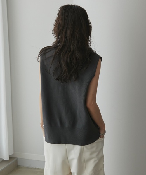 セール】ZIPリブニットベスト【オールシーズン着用可能！】（ベスト