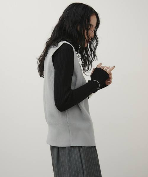 セール】ZIPリブニットベスト【オールシーズン着用可能