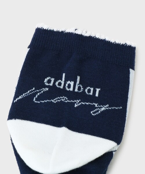 adabat(アダバット)の「◆【新レーベル ADABAT NAVY】サイドラインショートソックス(ソックス/靴下・レディース・ホワイト/ネイビー/レッド系1・00)」の9枚目の写真