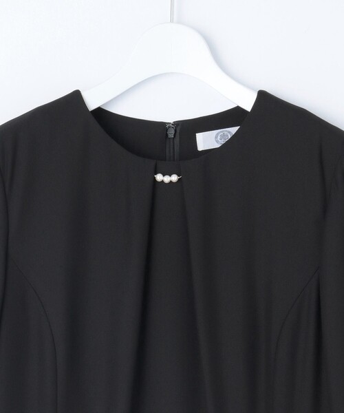 J.PRESS（ジェイプレス）の「【洗える】ストレッチバックサテンジョーゼット Aライン ワンピース（ワンピース・レディース・ブラック系/ベージュ系・T13/T15）」の8枚目の写真