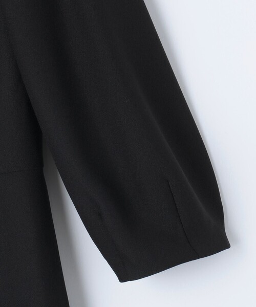 J.PRESS（ジェイプレス）の「【洗える】ストレッチバックサテンジョーゼット Aライン ワンピース（ワンピース・レディース・ブラック系/ベージュ系・T13/T15）」の9枚目の写真