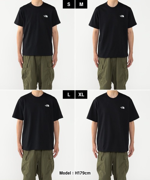 THE NORTH FACE（ザノースフェイス）の「THE NORTH FACE / ショートスリーブ バンダナ スクエア ロゴ Tシャツ（Tシャツ/カットソー・メンズ・ブラック/インディゴブルー/ホワイト・X-LARGE/LARGE/SMALL/MEDIUM）」の22枚目の写真