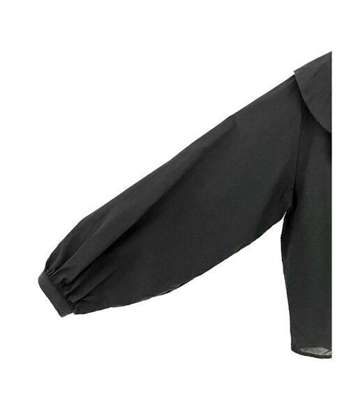mizuiro ind ダブルフリルカラーシャツ ブラック mizuiro ind ダブルフリルカラーシャツ｜ MARcourt ONLINE STORE