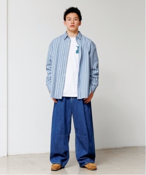 GLAZOS（グラソス）の「【大人向けサイズあり】アソート・ボタンダウン長袖シャツ（シャツ/ブラウス・キッズ・グレー/ブルー/ライトグレー/ブラック・M/S/LL/L）」の21枚目の写真