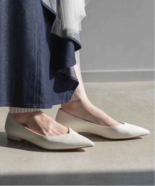 2WAY リボンラメフラットパンプス RANDA（ランダ）の「2WAY リボンラメフラットパンプス（パンプス