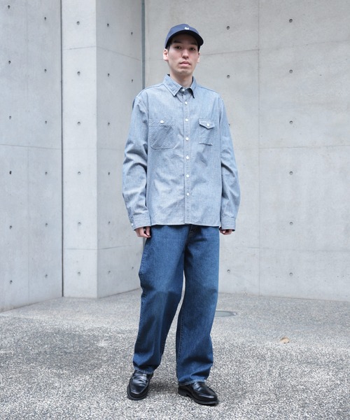 OMNIGOD（オムニゴッド）の「[OMNIGOD mens / オムニゴッド] ALEX MILL×OMNIGOD インディゴチェック ユーティリティーワークシャツ（シャツ/ブラウス・メンズ・インディゴブルー・S/M/L）」の6枚目の写真