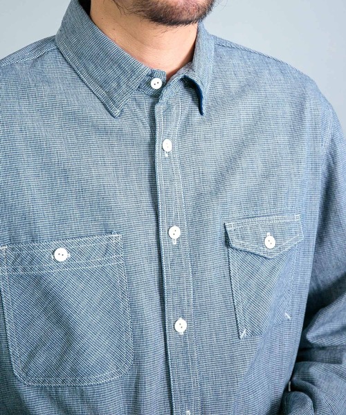 OMNIGOD（オムニゴッド）の「[OMNIGOD mens / オムニゴッド] ALEX MILL×OMNIGOD インディゴチェック ユーティリティーワークシャツ（シャツ/ブラウス・メンズ・インディゴブルー・S/M/L）」の15枚目の写真