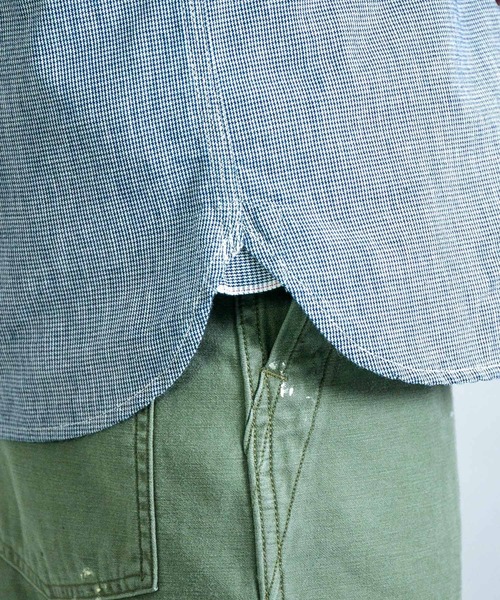 OMNIGOD（オムニゴッド）の「[OMNIGOD mens / オムニゴッド] ALEX MILL×OMNIGOD インディゴチェック ユーティリティーワークシャツ（シャツ/ブラウス・メンズ・インディゴブルー・S/M/L）」の7枚目の写真