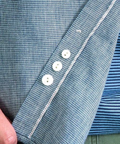 OMNIGOD（オムニゴッド）の「[OMNIGOD mens / オムニゴッド] ALEX MILL×OMNIGOD インディゴチェック ユーティリティーワークシャツ（シャツ/ブラウス・メンズ・インディゴブルー・S/M/L）」の8枚目の写真