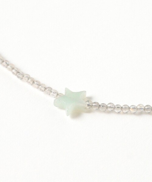Ray BEAMS（レイビームス）の「スター ストーン ネックレス（ネックレス・レディース・ライトグレー/ブラック・ONE SIZE）」の3枚目の写真