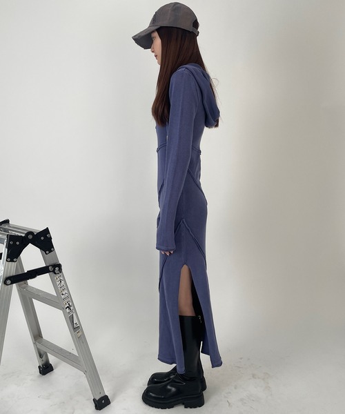 ハーフジップニットワンピース　ROGER AND RAW Halfzip knit long one-piece｜【公式】ROGER AND RAW通販サイト