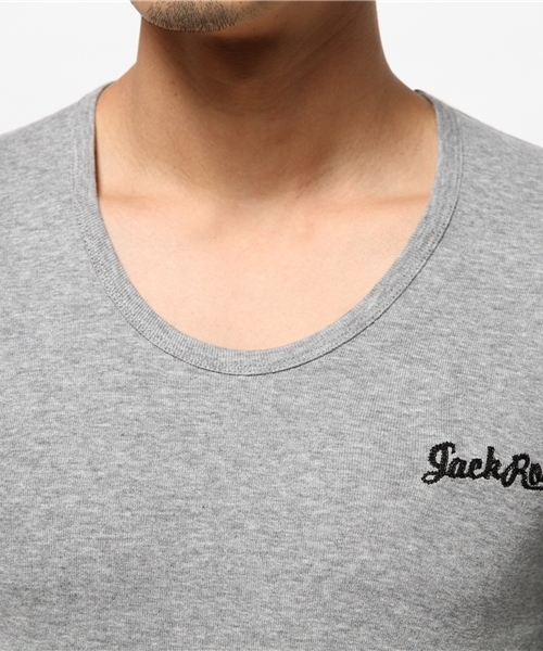 JACKROSE（ジャックローズ）の「【超長綿】Uネック5分袖Tシャツ（Tシャツ/カットソー・メンズ・ブラック/ワイン/ホワイト/グレー・XL/M/L）」の7枚目の写真