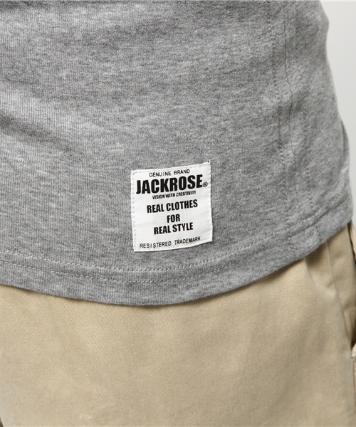 JACKROSE（ジャックローズ）の「【超長綿】Uネック5分袖Tシャツ（Tシャツ/カットソー・メンズ・ブラック/ワイン/ホワイト/グレー・XL/M/L）」の8枚目の写真