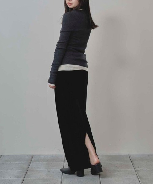 TODAYFUL(トゥデイフル)の「TODAYFUL Pencil Velour Skirt ペンシルベロアスカート/12520805(スカート・レディース・ブラック・38/36)」の13枚目の写真