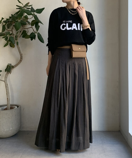 DouDou(ドゥドゥ)の「【WEB限定】CLAIRハンドロゴロンTEE(Tシャツ/カットソー・レディース・オフホワイト/ネイビー/ブラック・FREE)」の14枚目の写真