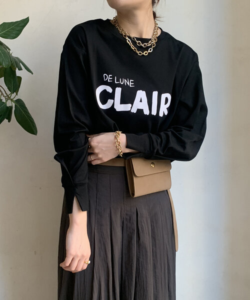 DouDou(ドゥドゥ)の「【WEB限定】CLAIRハンドロゴロンTEE(Tシャツ/カットソー・レディース・オフホワイト/ネイビー/ブラック・FREE)」の20枚目の写真