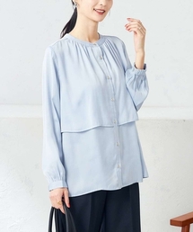 a.v.v | 【前後2WAY】レイヤード風サテンブラウス(シャツ/ブラウス)