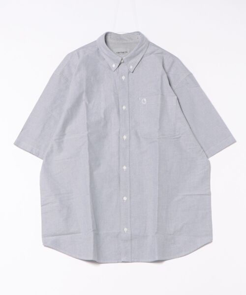 Carhartt WIP（カーハートダブリューアイピー）の「Carhartt WIP/カーハートダブリューアイピー S/S BRAXTON SHIRT 半袖シャツ I031454（シャツ/ブラウス・メンズ・ベージュ/ホワイト×ブラック/ライトブルー/ライトピンク/グレー・M/L/XL）」の3枚目の写真