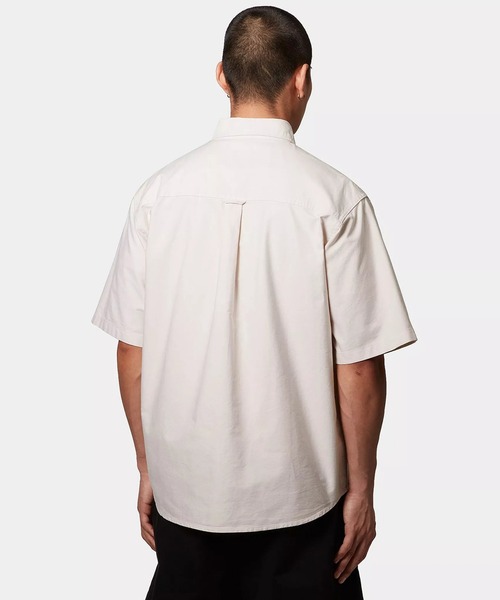 Carhartt WIP（カーハートダブリューアイピー）の「Carhartt WIP/カーハートダブリューアイピー S/S BRAXTON SHIRT 半袖シャツ I031454（シャツ/ブラウス・メンズ・ベージュ/ホワイト×ブラック/ライトブルー/ライトピンク/グレー・M/L/XL）」の8枚目の写真