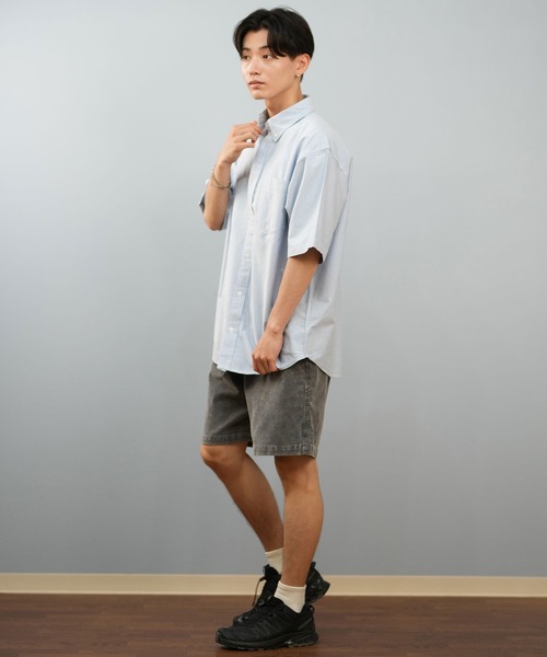 Carhartt WIP（カーハートダブリューアイピー）の「Carhartt WIP/カーハートダブリューアイピー S/S BRAXTON SHIRT 半袖シャツ I031454（シャツ/ブラウス・メンズ・ベージュ/ホワイト×ブラック/ライトブルー/ライトピンク/グレー・M/L/XL）」の21枚目の写真