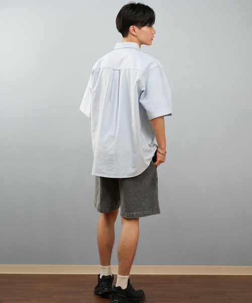 Carhartt WIP（カーハートダブリューアイピー）の「Carhartt WIP/カーハートダブリューアイピー S/S BRAXTON SHIRT 半袖シャツ I031454（シャツ/ブラウス・メンズ・ベージュ/ホワイト×ブラック/ライトブルー/ライトピンク/グレー・M/L/XL）」の22枚目の写真