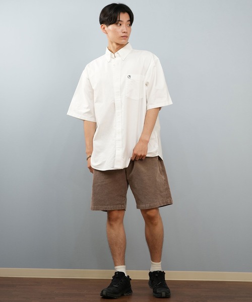 Carhartt WIP（カーハートダブリューアイピー）の「Carhartt WIP/カーハートダブリューアイピー S/S BRAXTON SHIRT 半袖シャツ I031454（シャツ/ブラウス・メンズ・ベージュ/ホワイト×ブラック/ライトブルー/ライトピンク/グレー・M/L/XL）」の13枚目の写真