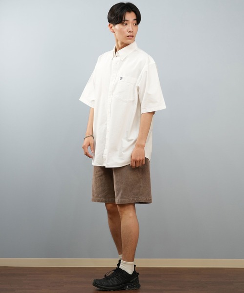 Carhartt WIP（カーハートダブリューアイピー）の「Carhartt WIP/カーハートダブリューアイピー S/S BRAXTON SHIRT 半袖シャツ I031454（シャツ/ブラウス・メンズ・ベージュ/ホワイト×ブラック/ライトブルー/ライトピンク/グレー・M/L/XL）」の14枚目の写真