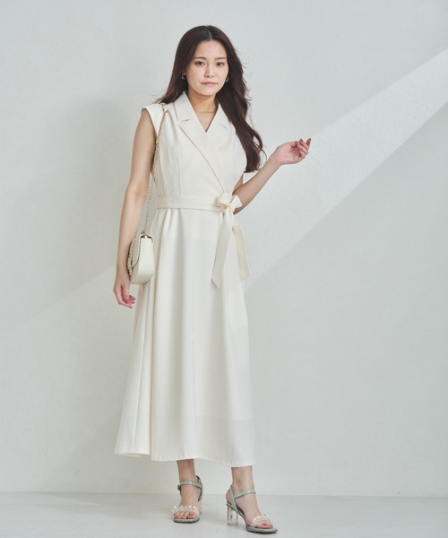 日本未入荷★Karen Millen テーラードフレアワンピース ZOZO限定 2025春夏新作 テーラードカラーフレアワンピース
