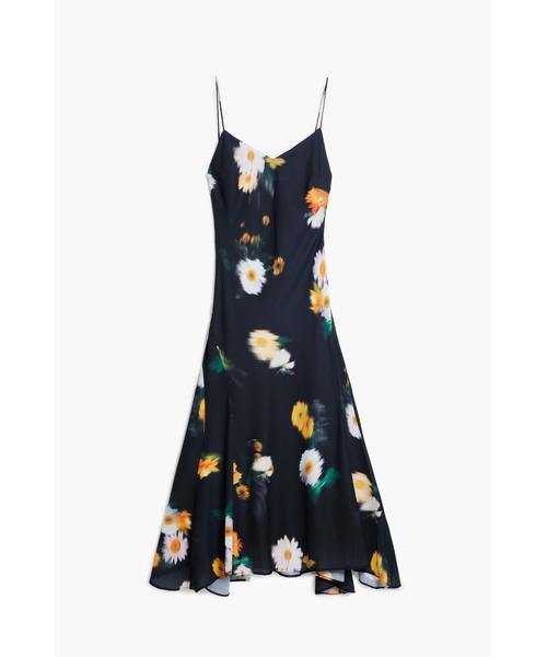 Desigual（デシグアル）の「花柄シフォンスリップドレス 結婚式 二次会 フォーマル（ワンピース・レディース・ブラック・S/M/L/XL/XS）」の5枚目の写真