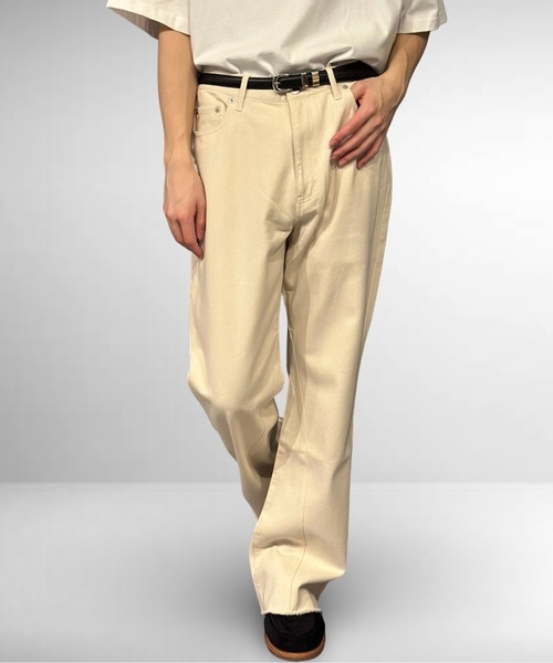 Burner（バーナー）の「ストレートフレアデニムパンツ（デニムパンツ・メンズ・ブラック/インディゴブルー/キナリ・マルチサイズ）」の2枚目の写真