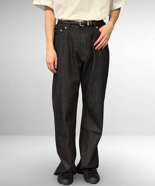 Burner（バーナー）の「ストレートフレアデニムパンツ（デニムパンツ・メンズ・ブラック/インディゴブルー/キナリ・マルチサイズ）」の13枚目の写真