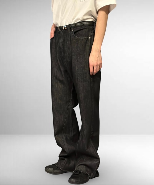 Burner（バーナー）の「ストレートフレアデニムパンツ（デニムパンツ・メンズ・ブラック/インディゴブルー/キナリ・マルチサイズ）」の15枚目の写真