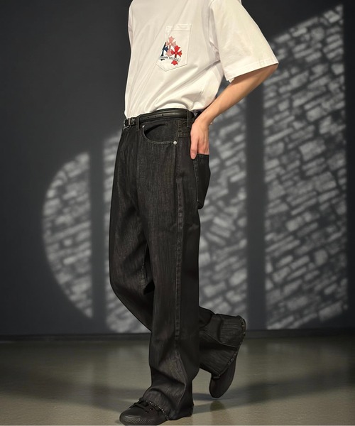 Burner（バーナー）の「ストレートフレアデニムパンツ（デニムパンツ・メンズ・ブラック/インディゴブルー/キナリ・マルチサイズ）」の19枚目の写真