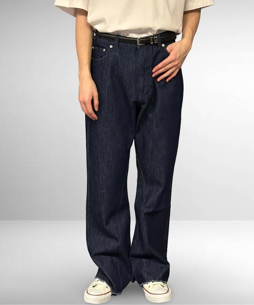 Burner（バーナー）の「ストレートフレアデニムパンツ（デニムパンツ・メンズ・ブラック/インディゴブルー/キナリ・マルチサイズ）」の20枚目の写真