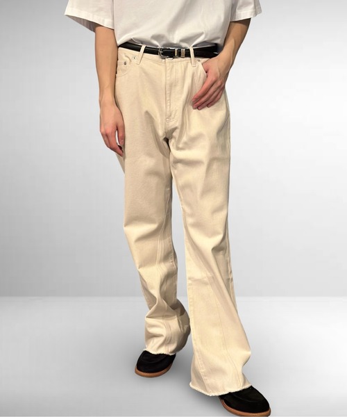 Burner（バーナー）の「ストレートフレアデニムパンツ（デニムパンツ・メンズ・ブラック/インディゴブルー/キナリ・マルチサイズ）」の5枚目の写真