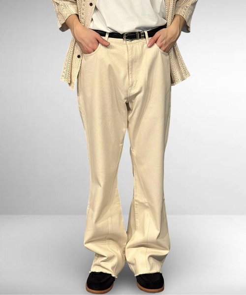 Burner（バーナー）の「ストレートフレアデニムパンツ（デニムパンツ・メンズ・ブラック/インディゴブルー/キナリ・マルチサイズ）」の4枚目の写真