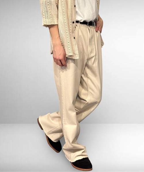 Burner（バーナー）の「ストレートフレアデニムパンツ（デニムパンツ・メンズ・ブラック/インディゴブルー/キナリ・マルチサイズ）」の6枚目の写真