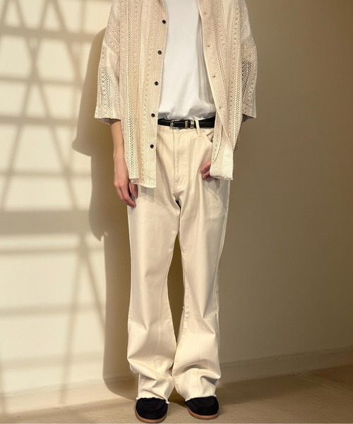 Burner（バーナー）の「ストレートフレアデニムパンツ（デニムパンツ・メンズ・ブラック/インディゴブルー/キナリ・マルチサイズ）」の12枚目の写真