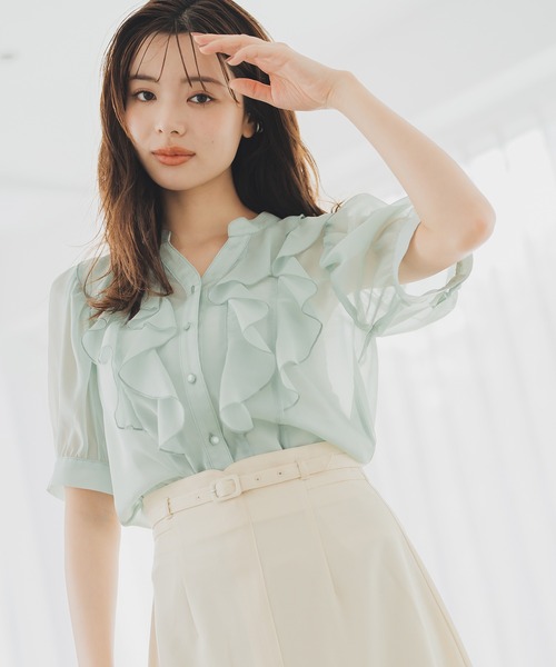 ブラウス シャツ 2025春夏新作 クロップドシアーシャツ レディース MISCH MASCH｜2025春夏新作 クロップドシアーシャツ | Rakuten