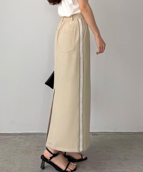 callautia（カラウティア）の「サイドラインIラインスカート（スカート・レディース・ブラック/アイボリー/ダークグレー・SMALL/MEDIUM/LARGE）」の10枚目の写真